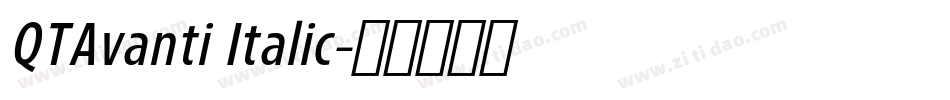 QTAvanti Italic字体转换